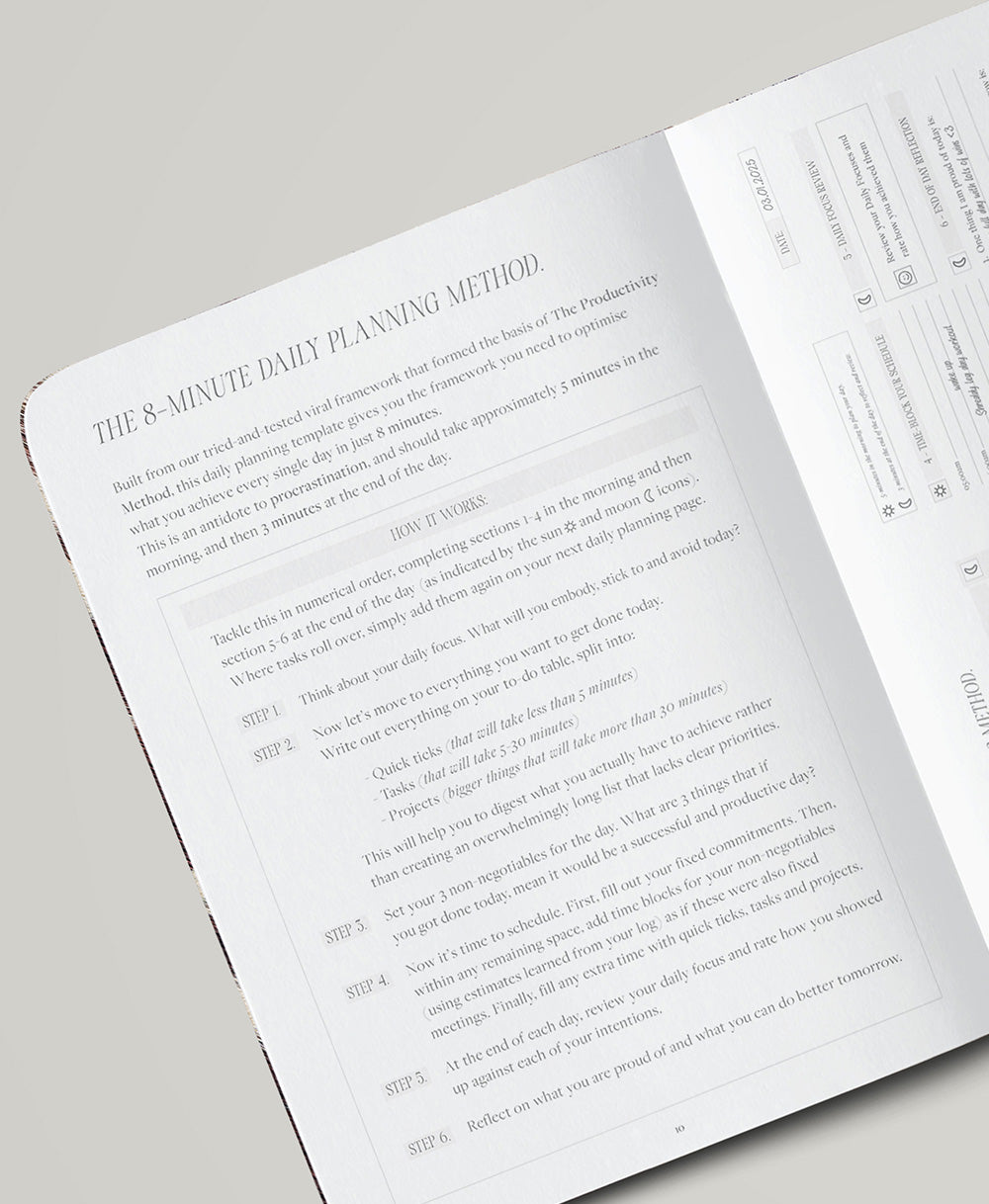 The 8-Minute Planner by Grace Beverley – Productivity Method